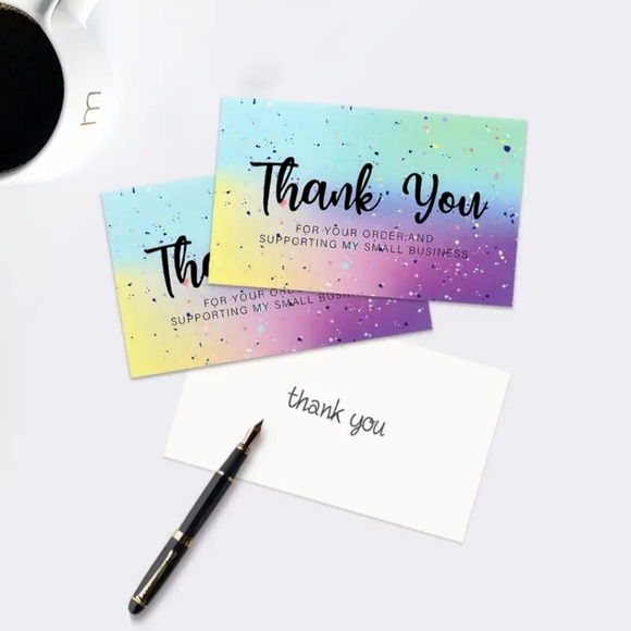 50 Colorful Thank You Cards for Small Business - Picture 2 of 4